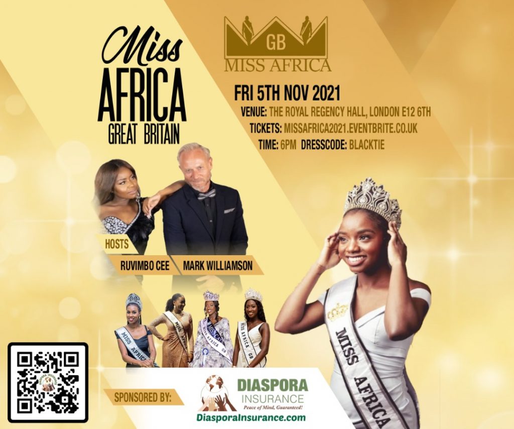 Diaspora Insurance sponsors Miss Africa Great Britain 2021
