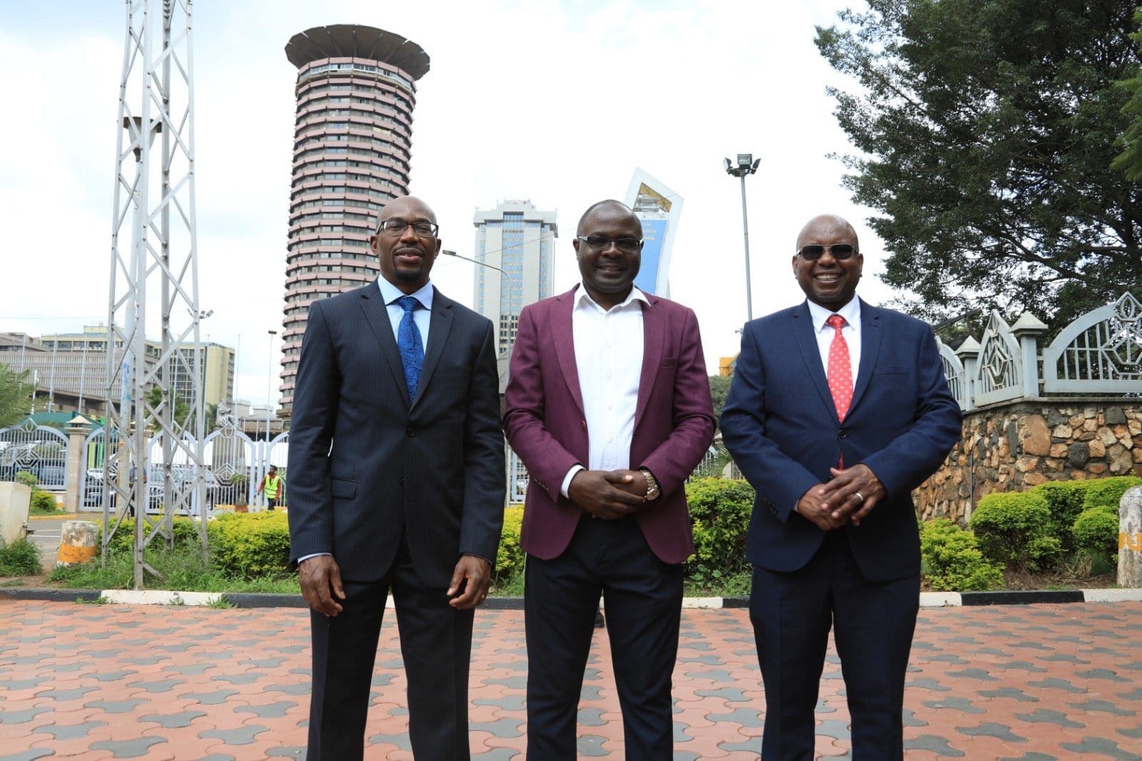 The delegation led by Bernard Kavyu and Dr Sibert Mandega
