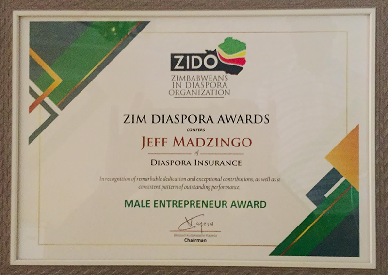 , It’s been a year of awards – says Madzingo as he is named Male Entrepreneur of the year