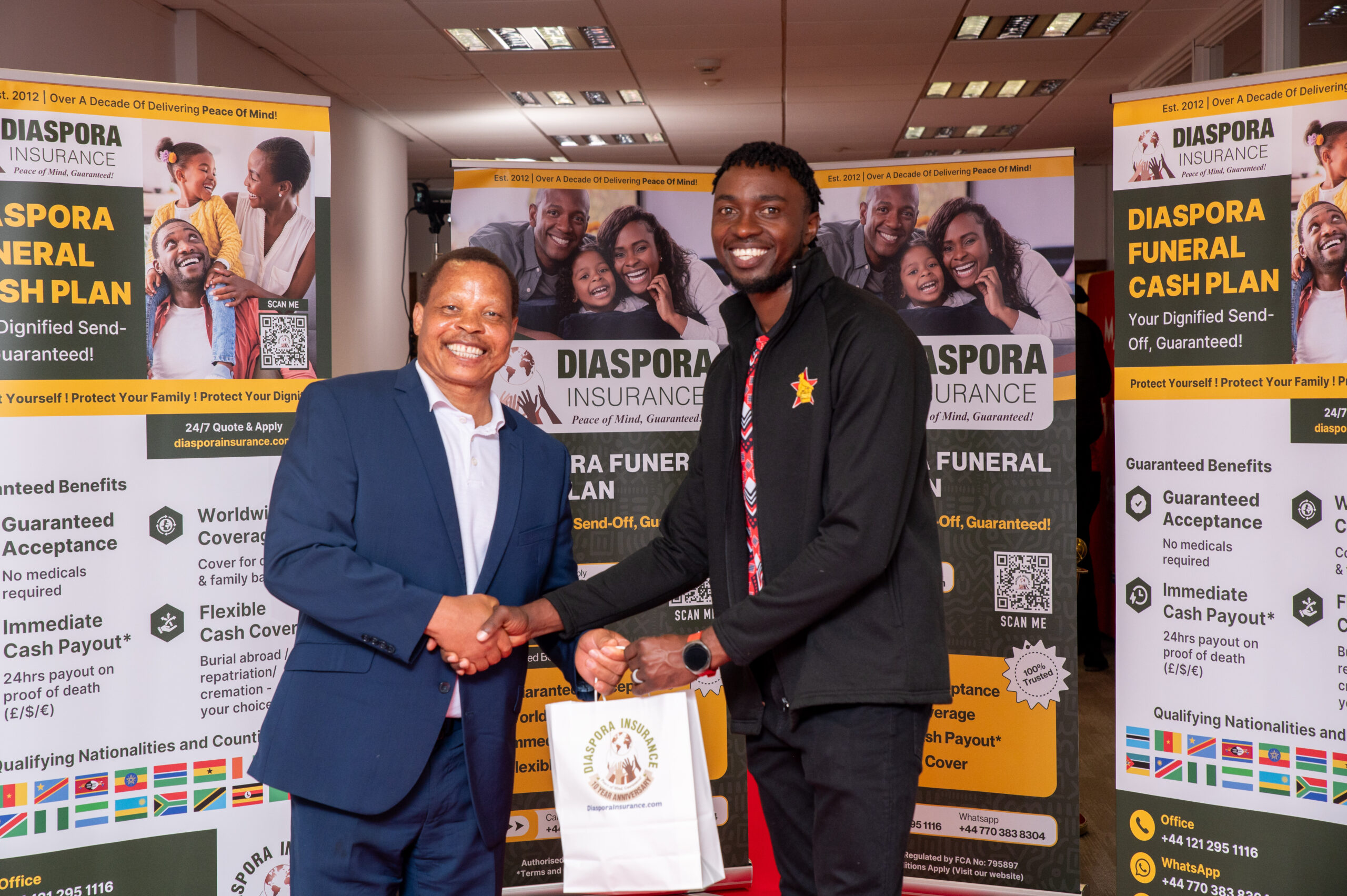 , Zimbabwe cricket team honoured at Diaspora Insurance reception in Birmingham (In pictures)