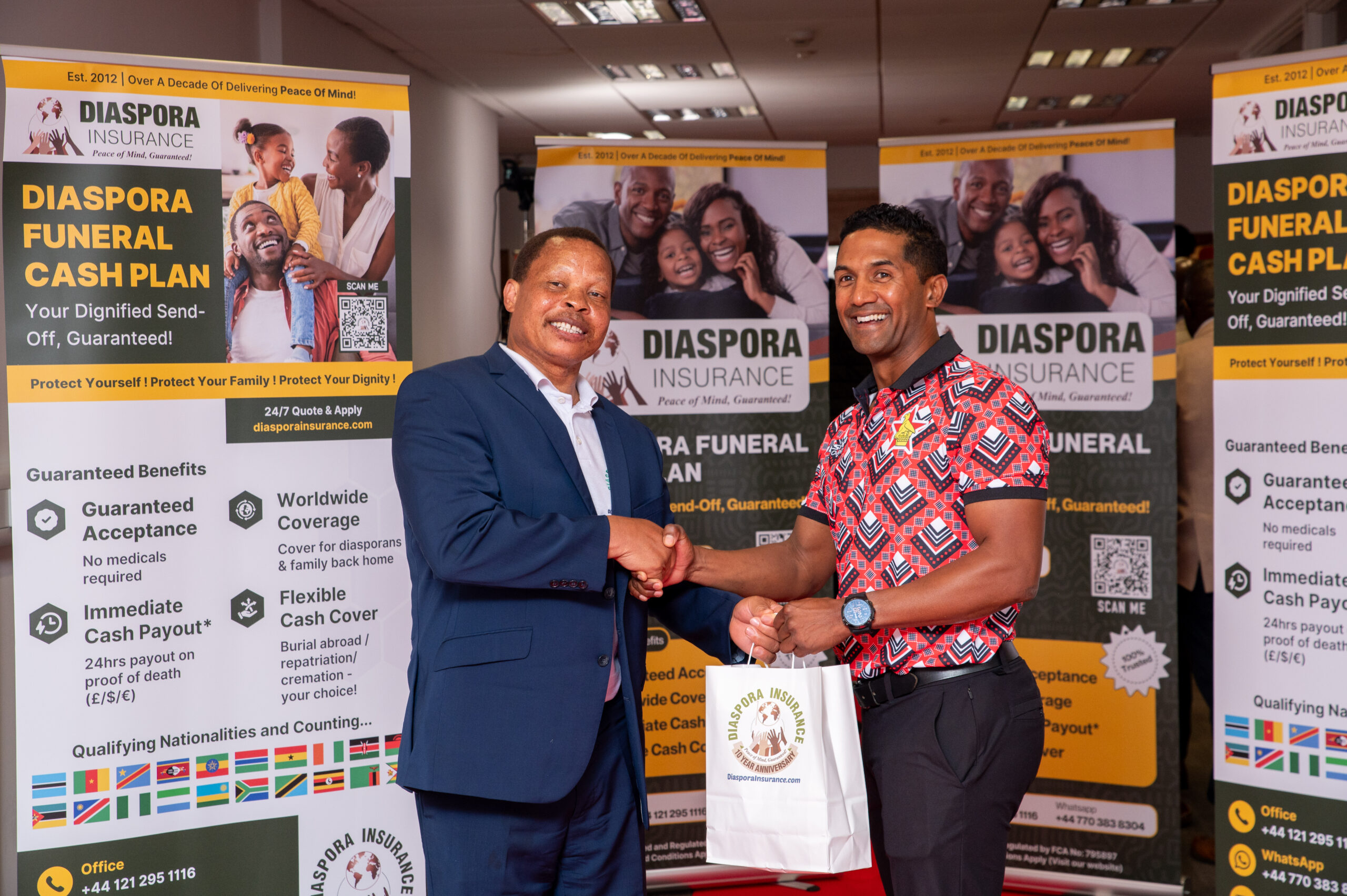 , Zimbabwe cricket team honoured at Diaspora Insurance reception in Birmingham (In pictures)