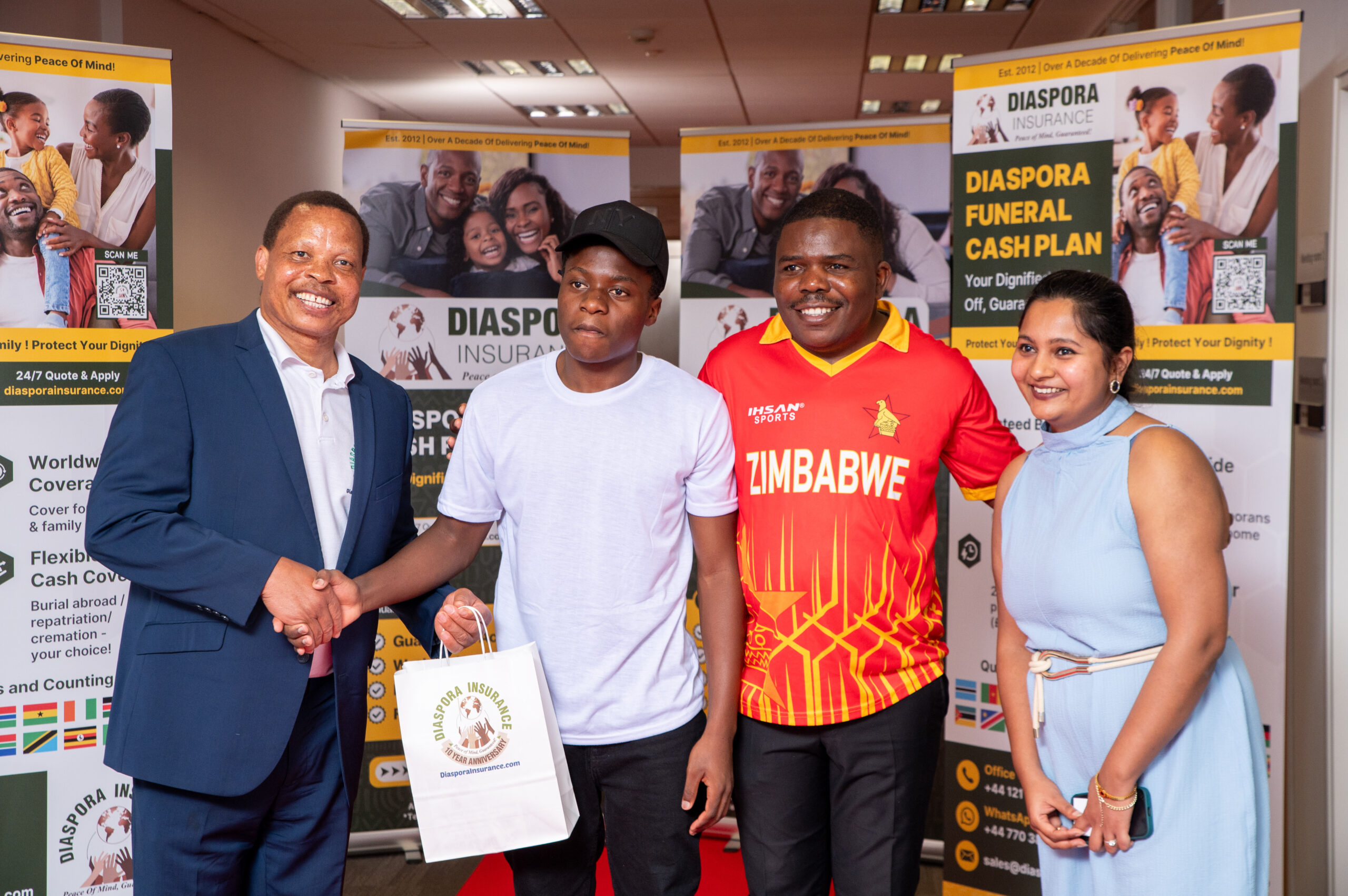 , Zimbabwe cricket team honoured at Diaspora Insurance reception in Birmingham (In pictures)