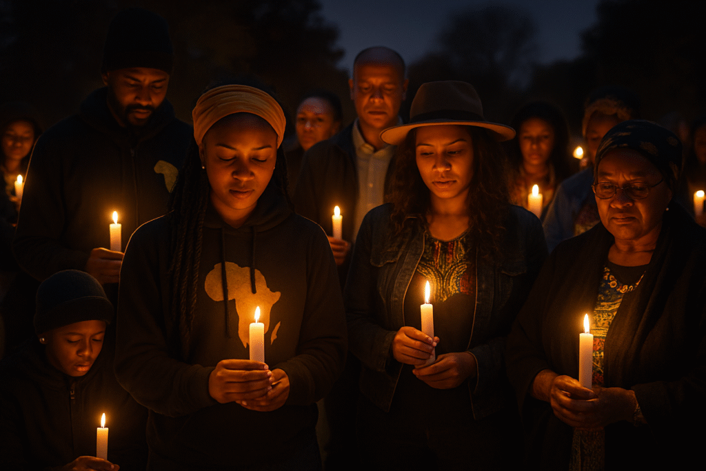 Africa Diaspora commuity in mourning