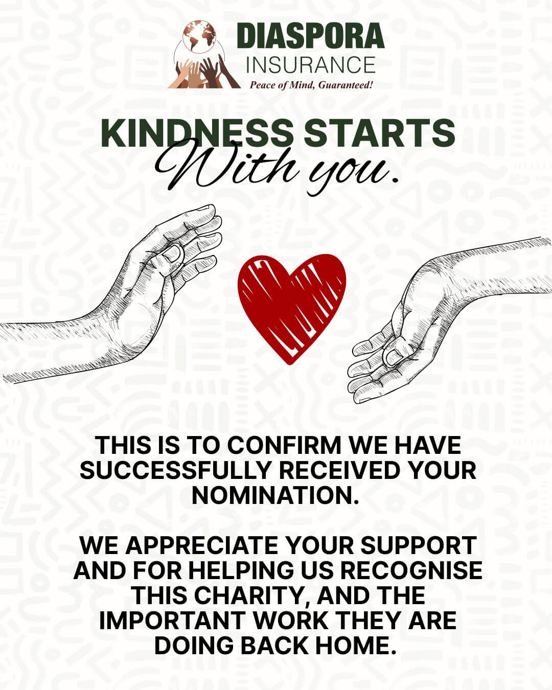 Thank You, Thank You for Your Nomination