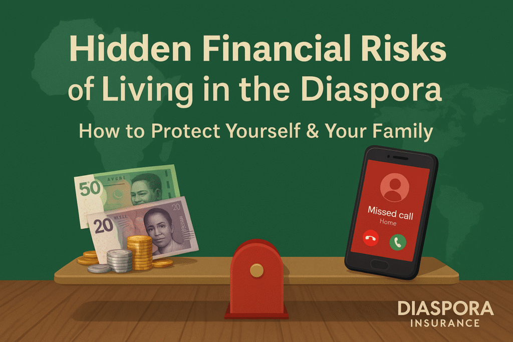 Hidden financial risks of living in the diaspora – unbalanced money and missed call showing financial vulnerability