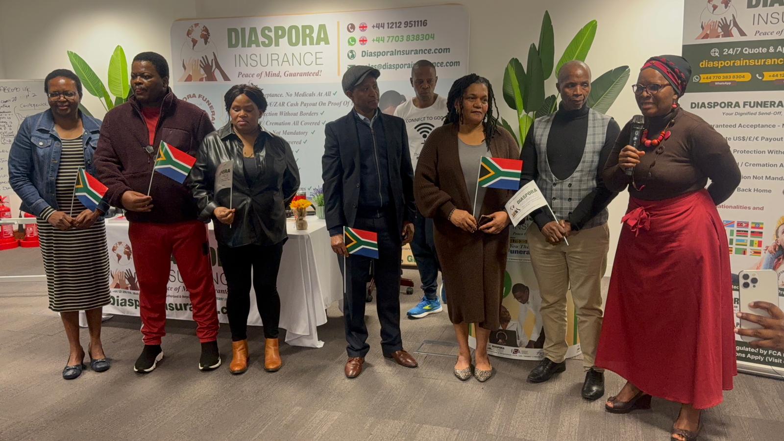 Pastor Cynthia Muloi (far right) leading the newly elected SACA UK leadership at the Birmingham launch