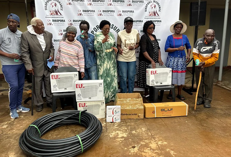 Diaspora Insurance donates plumbing materials and Xmas goodies to Gwanda Old People’s Home