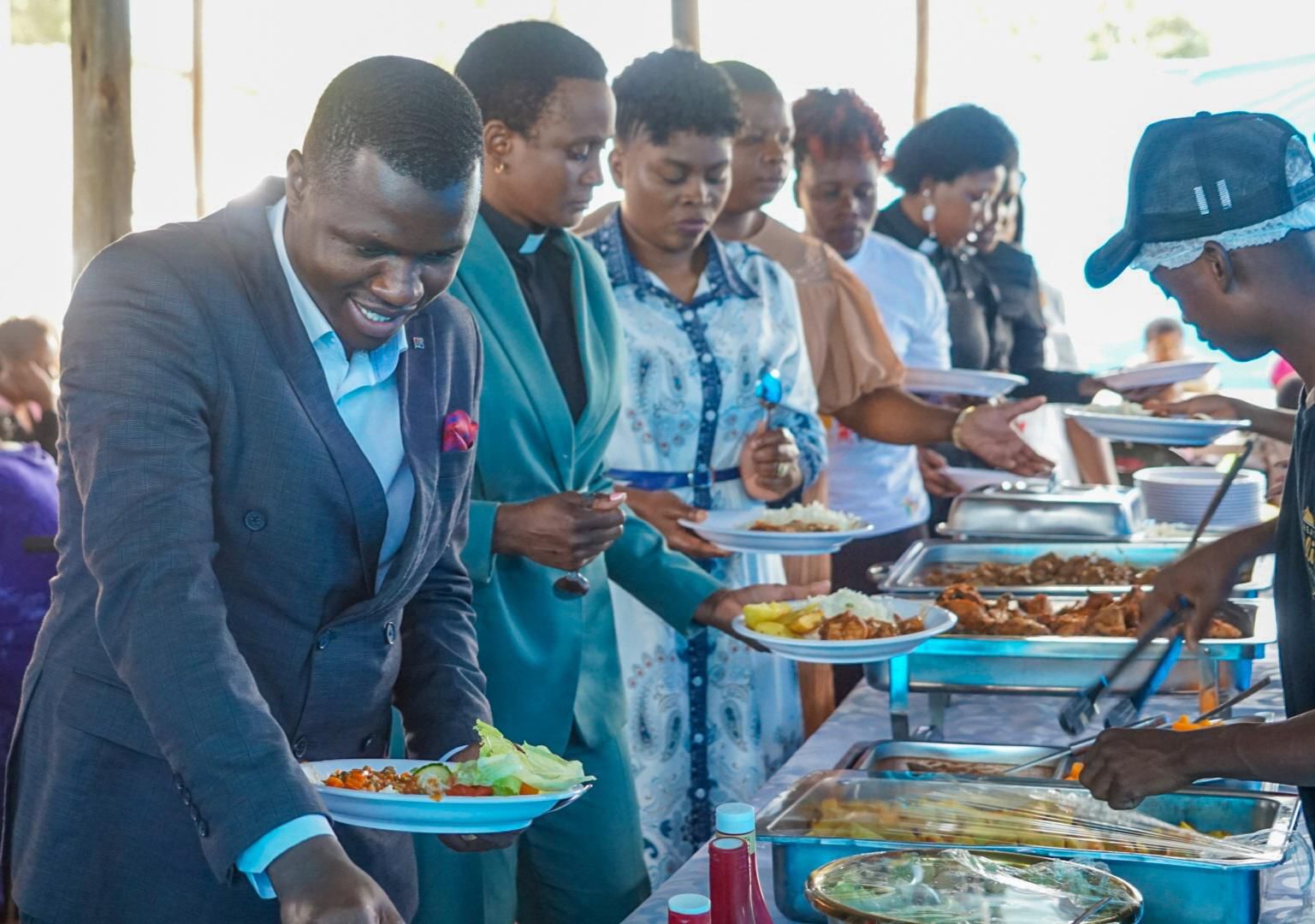 Orphans, elderly community members, and stakeholders in Harare enjoying a Christian Christmas party organized by Diaspora Insurance&rsquo;s Giving Back Initiative